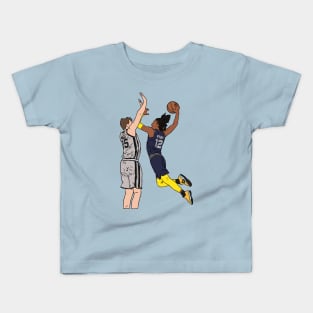 Ja Morant Dunks on Jakob Poeltl Kids T-Shirt